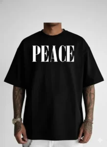 Peace Black T-Shirt – Bold Street Style Tee