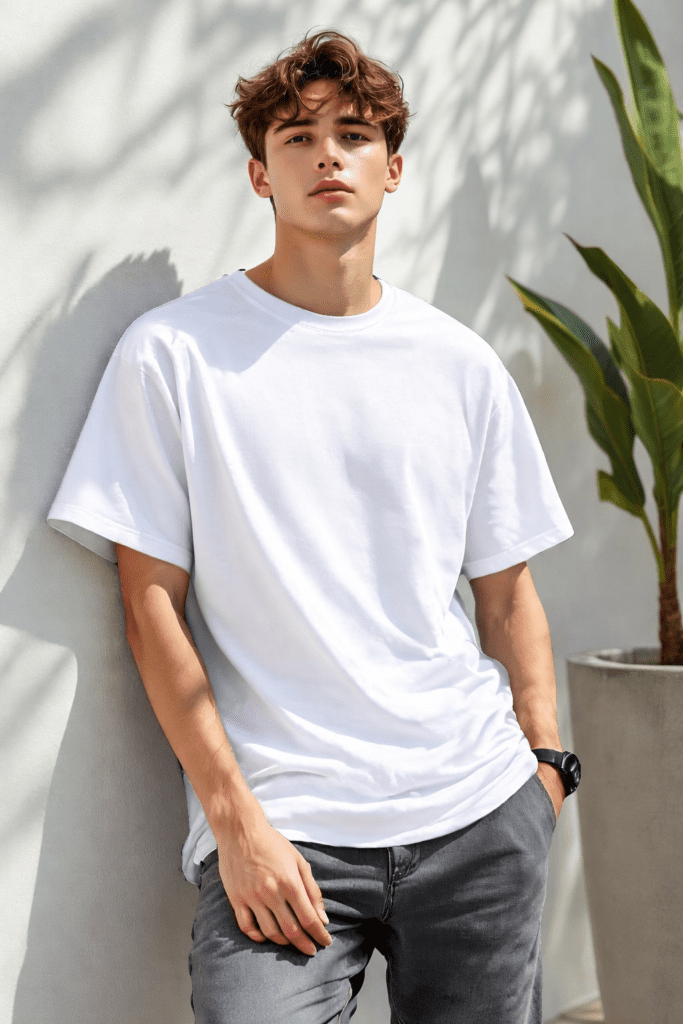 white t shirt outfit ideas for men
